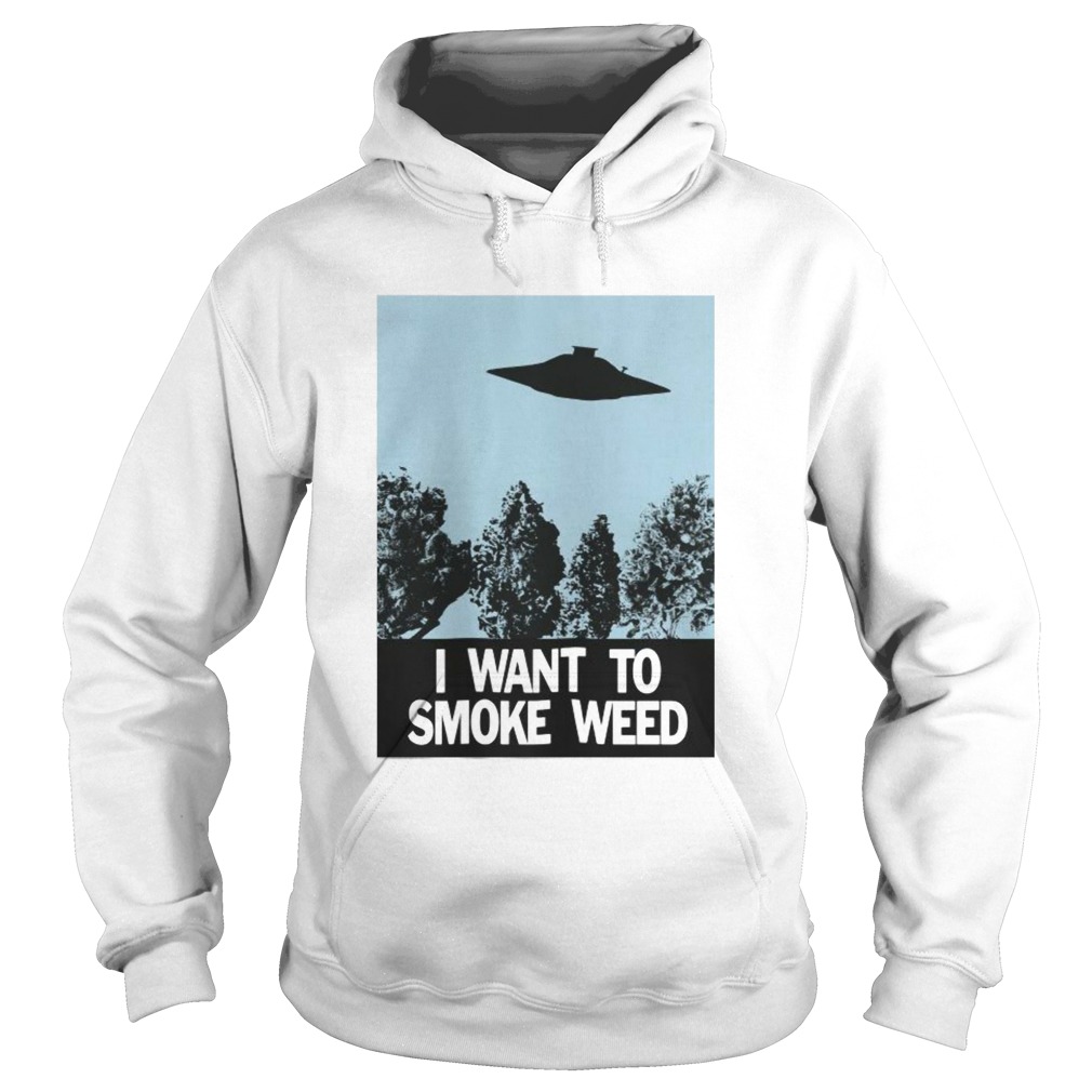 Ufo I Want To Smoke Weed  Hoodie