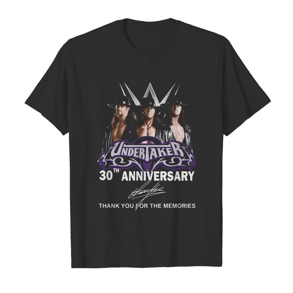 Undertaker 30th Anniversary Thank You For The Memories Signatures shirt