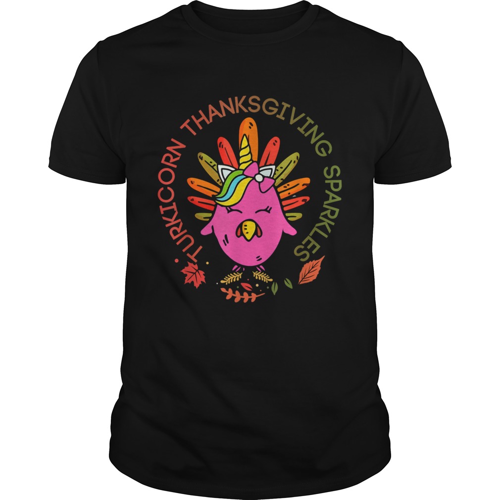 Unicorn Turkey Thanksgiving sparkles shirt