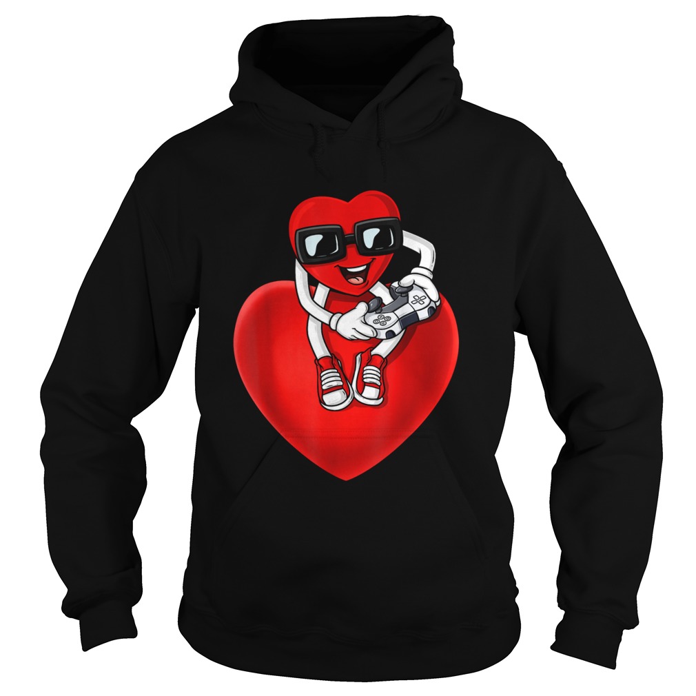 Valentines Day Heart Video Gamer Controller  Hoodie