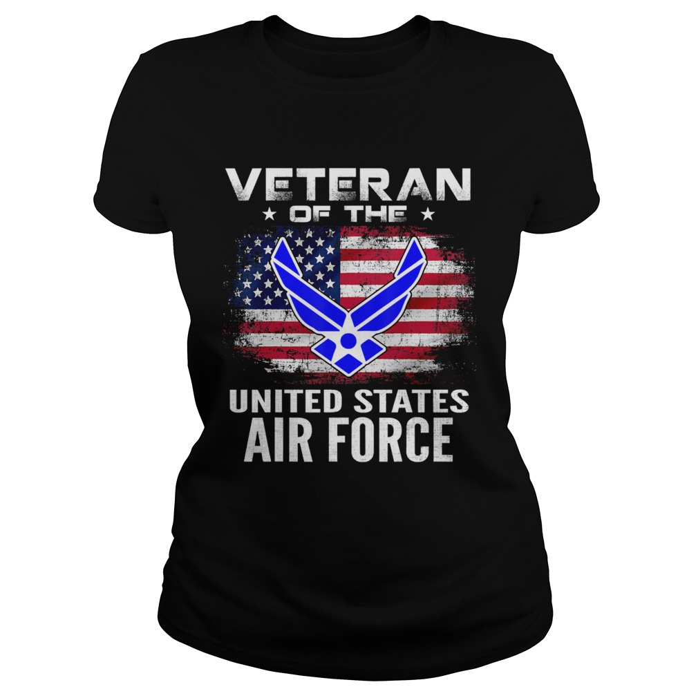 Veteran Of The United States Air Force With American Flag  Classic Ladies