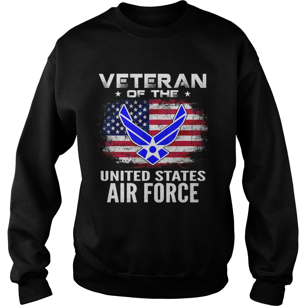 Veteran Of The United States Air Force With American Flag  Sweatshirt