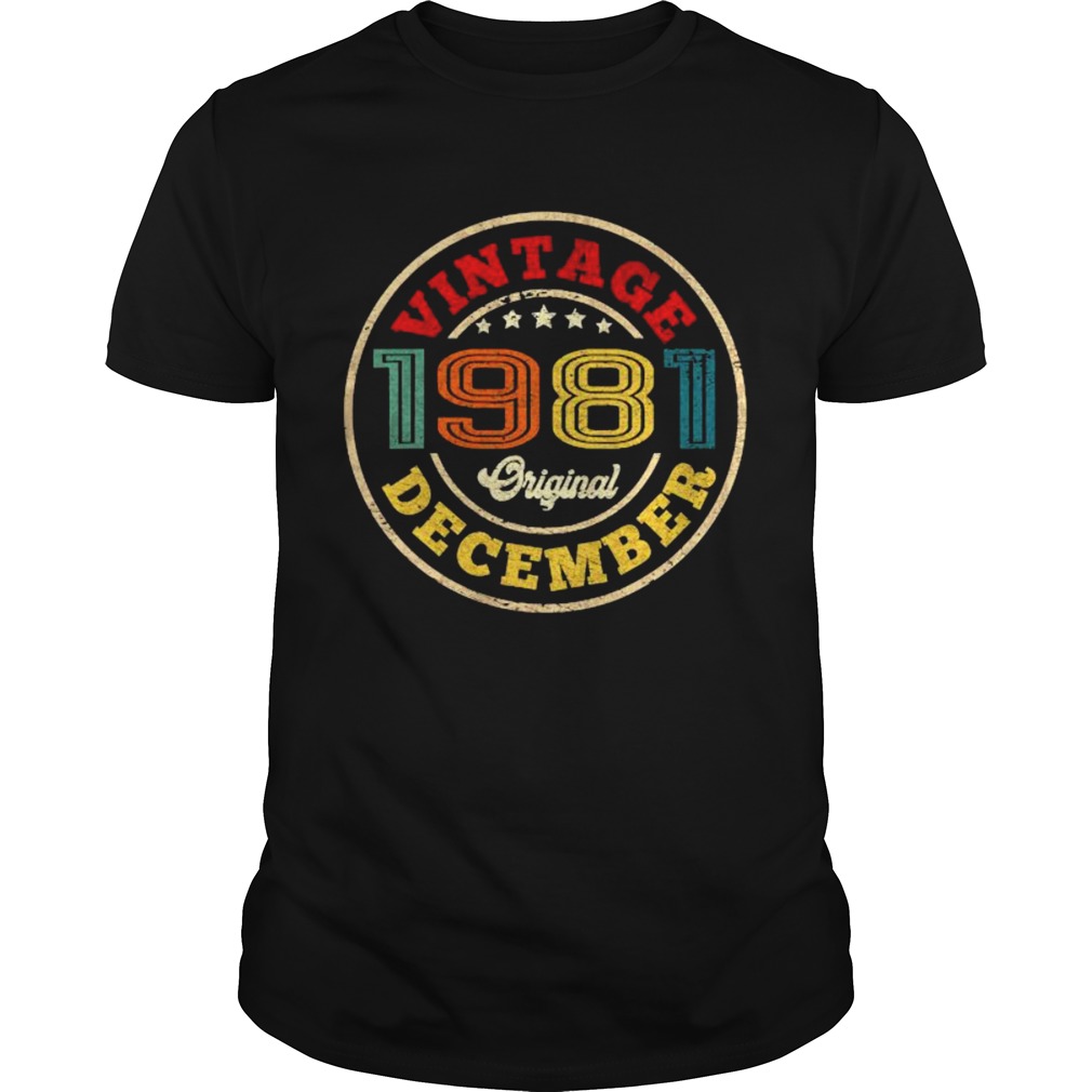 Vintage 1981 Original December Legend 39th shirt