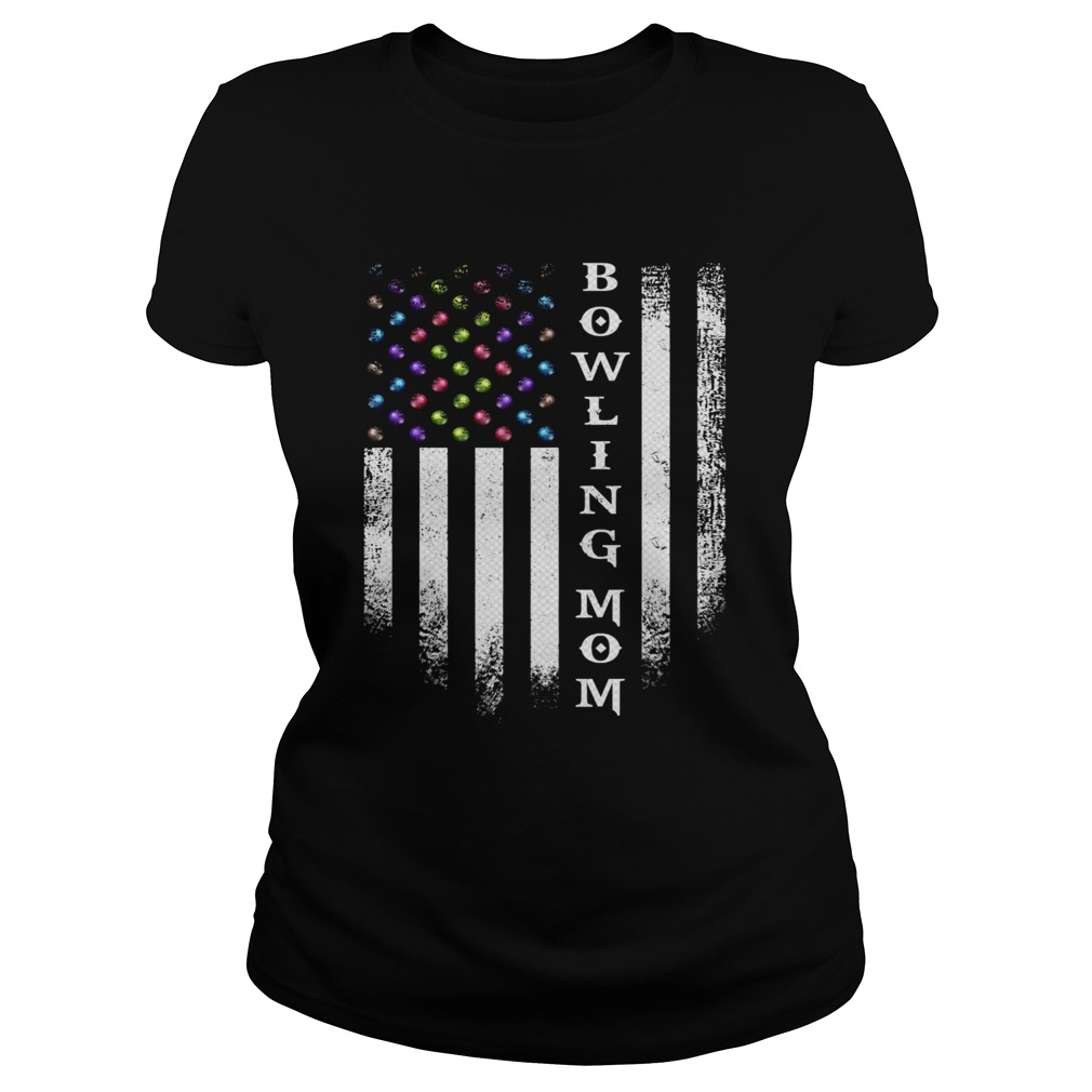 Vintage USA American Flag Bowling Mom Bowler Distressed  Classic Ladies