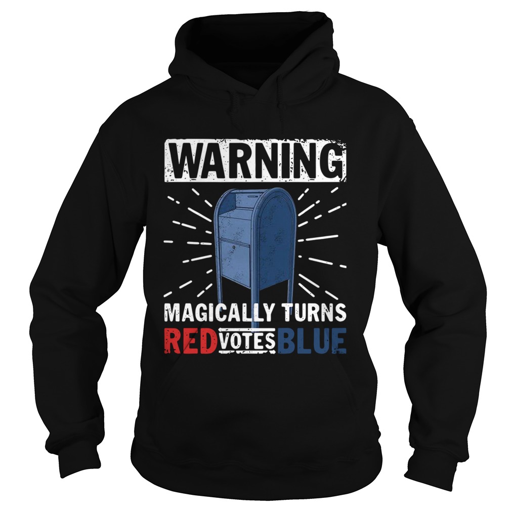 Warning Magically Turns Red Votes Blue  Hoodie