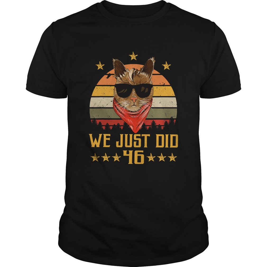 We just did 46 usa president elect vintage retro cat lover shirt