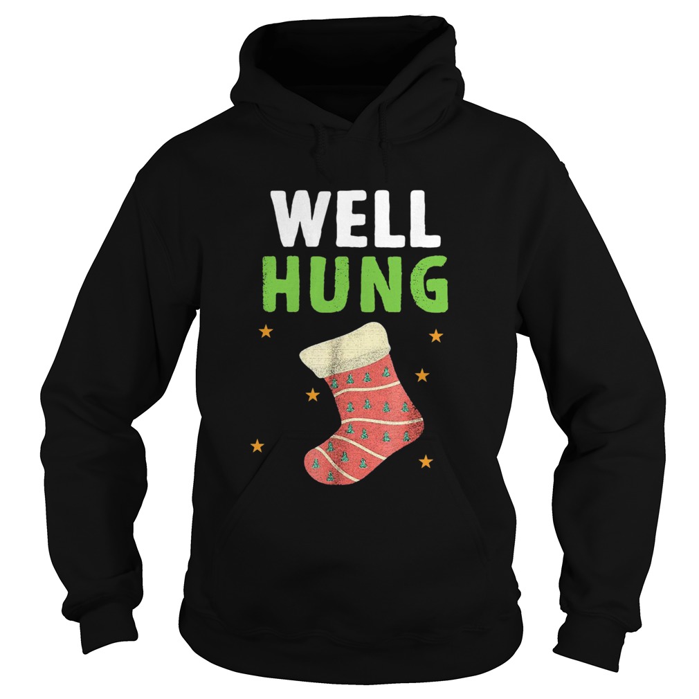 Well Hung Funny Christmas Holiday  Hoodie