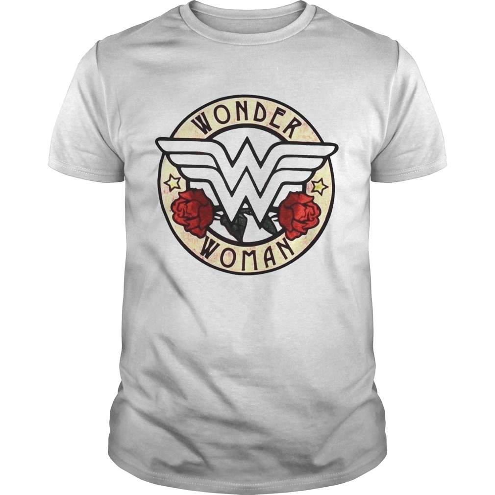 Wonder Woman Cold Shoulder Rose Logo Raglan shirt