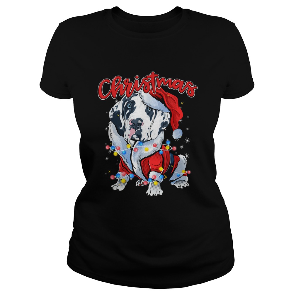 Xmas Lights Great Dane Dog Christmas Pajama Idea  Classic Ladies