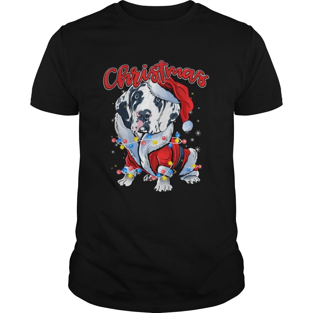 Xmas Lights Great Dane Dog Christmas Pajama Idea  Unisex