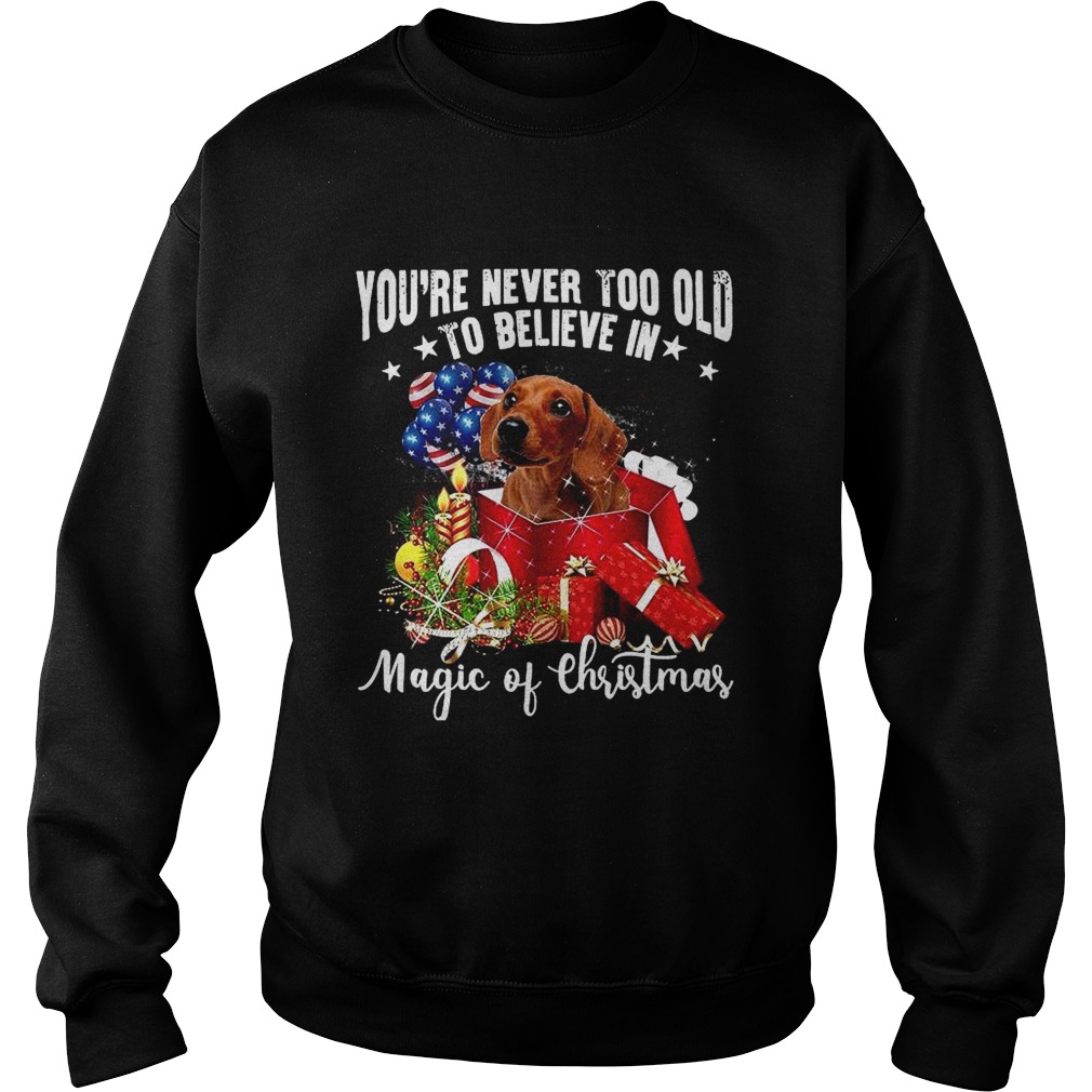 Youre Never Too Old To Believe In Magic Of Christmas  Sweatshirt