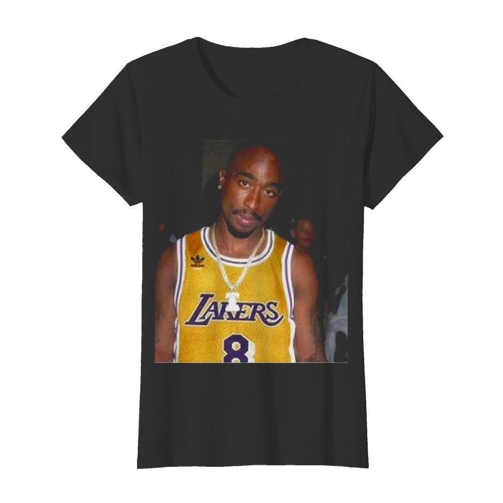 08 Rapper Tupac Shakur Los Angeles Lakers  Classic Women's T-shirt