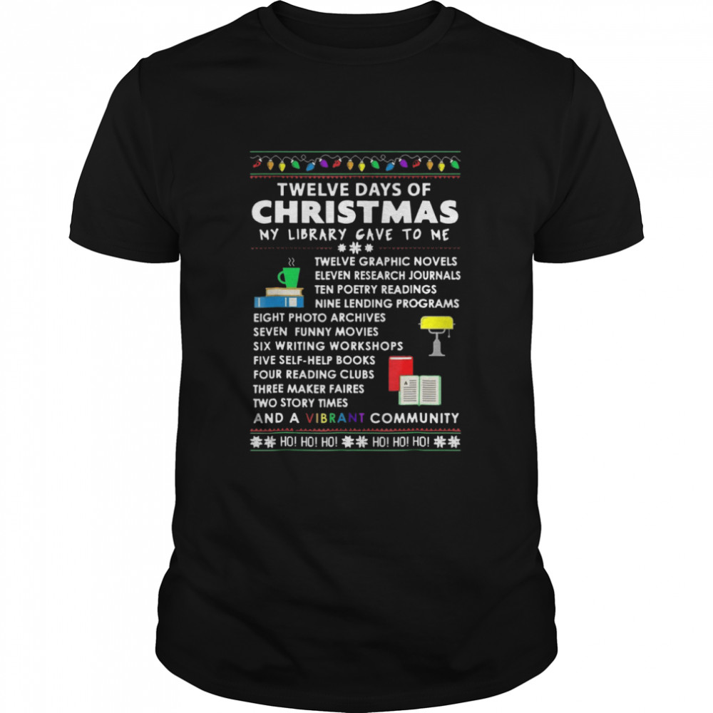 12 Days Of Christmas Library Song shirt