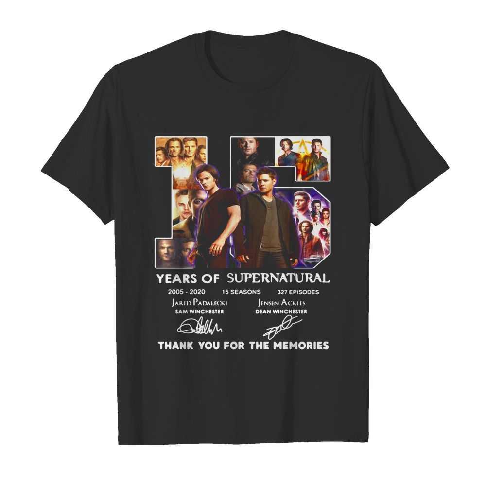 15 Years Of Supernatural 2005 2020 Thank You For The Memories Signature  Classic Men's T-shirt