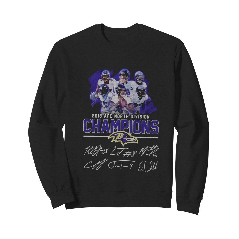 2018 AFC North Division Champions Football Signature  Unisex Sweatshirt