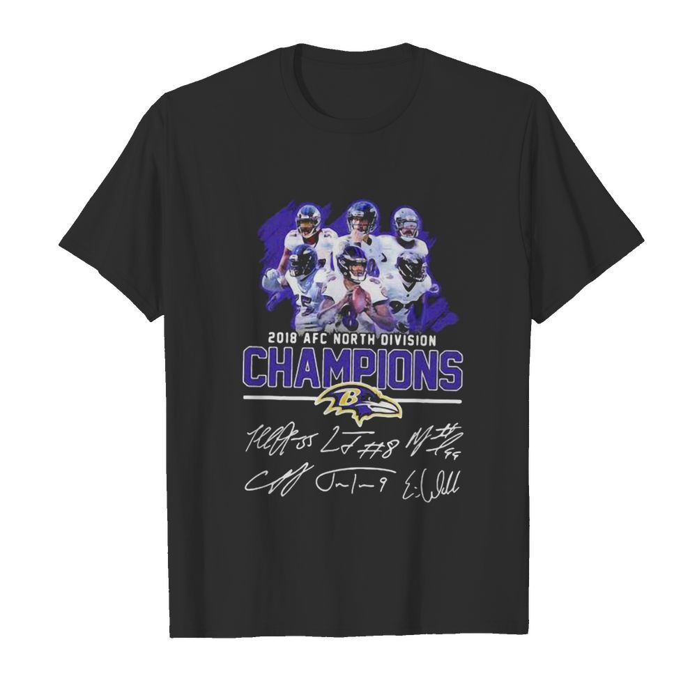 2018 AFC North Division Champions Football Signature  Classic Men's T-shirt