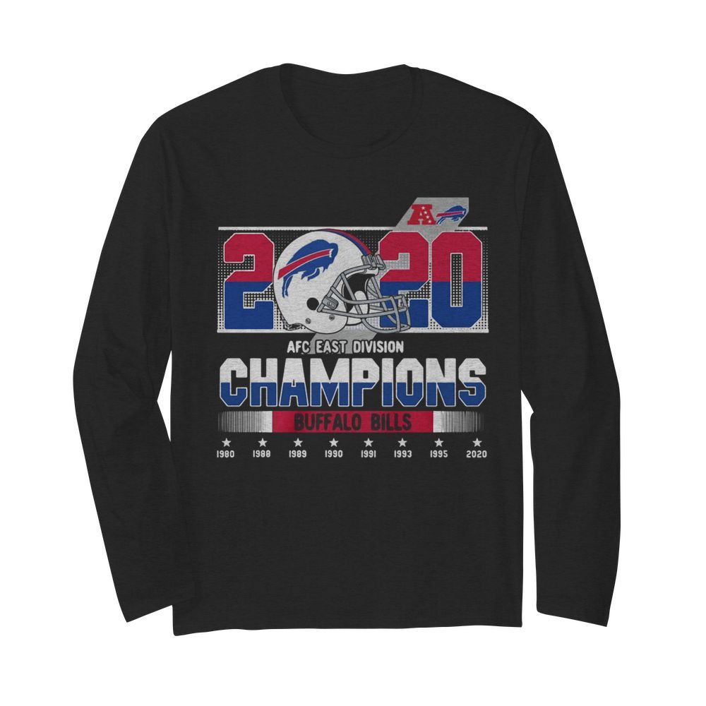 2020 Afc East Division Champions Buffalo Bills 1980 1988 1989 1990  Long Sleeved T-shirt 