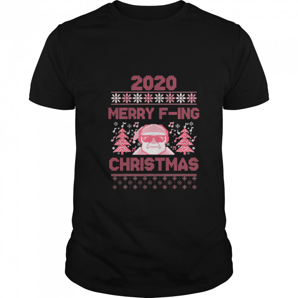 2020 Merry F-Ing Christmas Ugly Santa Wear Sunglasses shirt