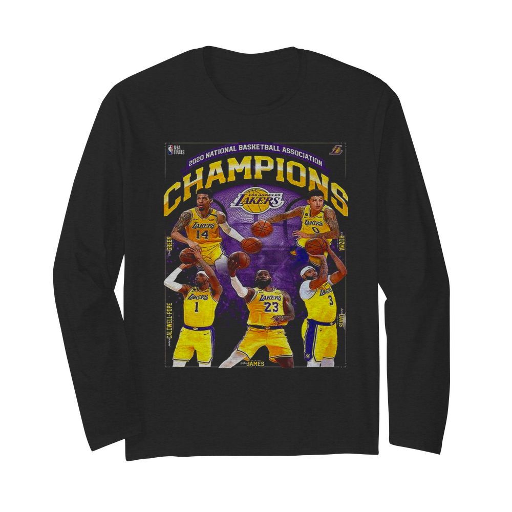 2020 National Basketball Association Champions Los Angeles Lakers  Long Sleeved T-shirt 