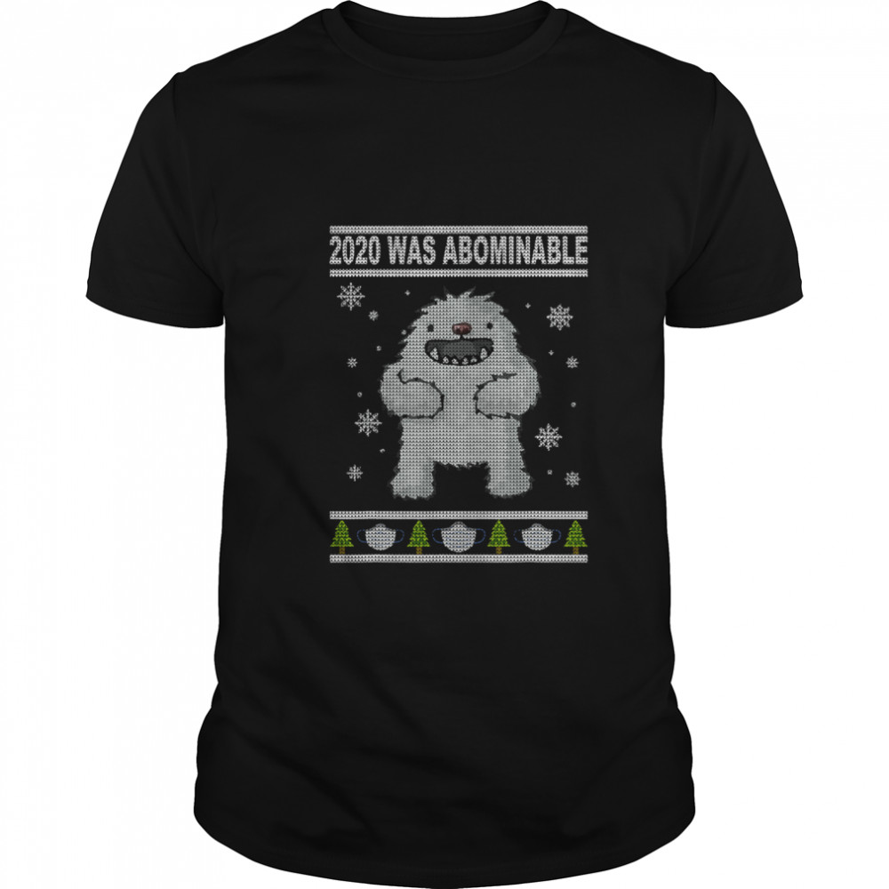 2020 Was Abominable Yeti Christmas Tree Face Mask shirt