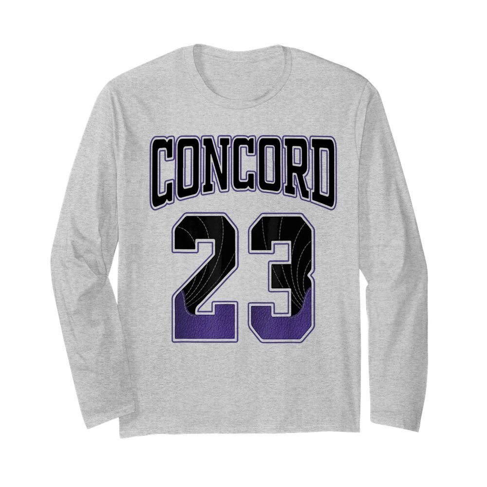 23 Made To Match Jordan 12 Dark Concord Retro  Long Sleeved T-shirt 