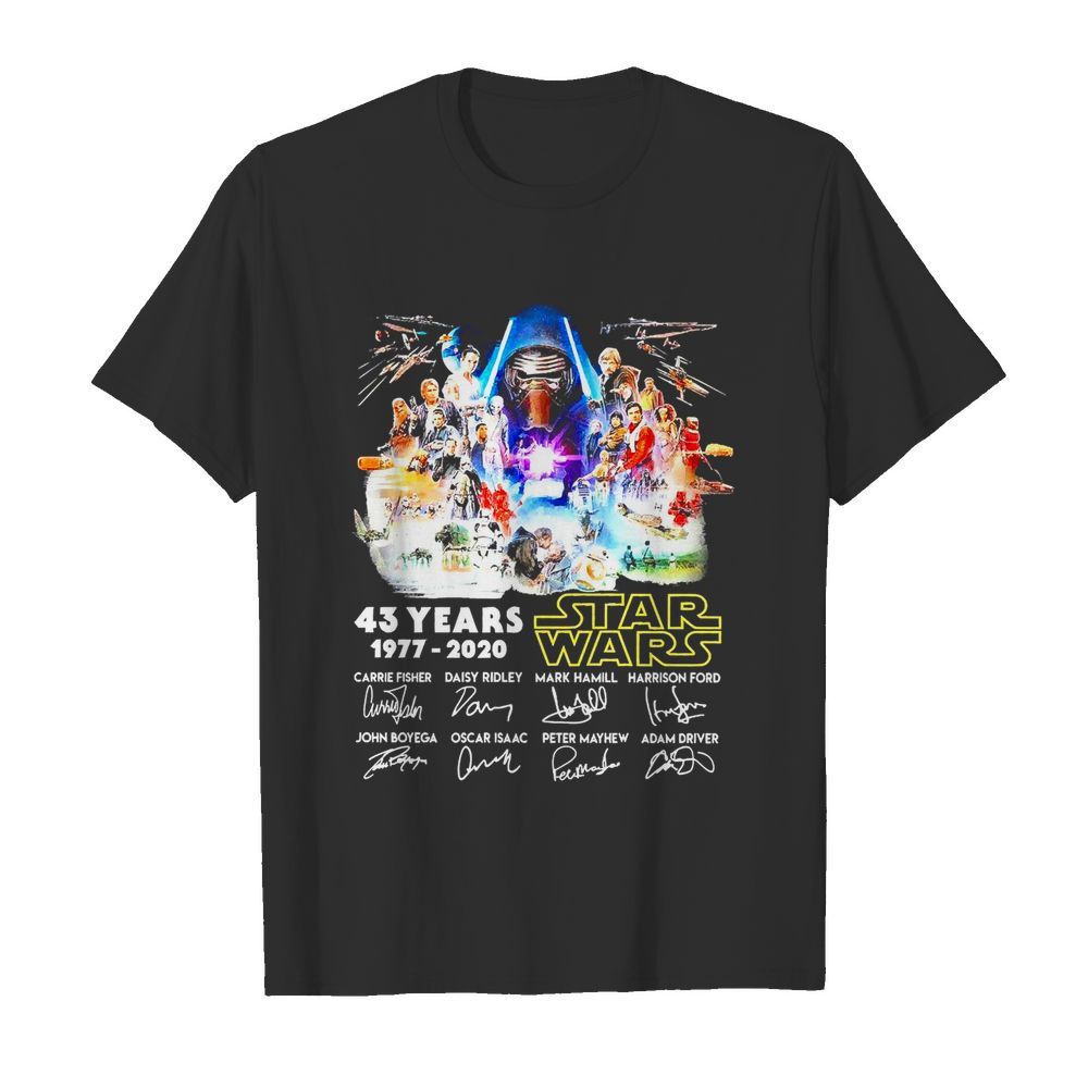 43 Years 1977 2020 Star Wars Signatures shirt