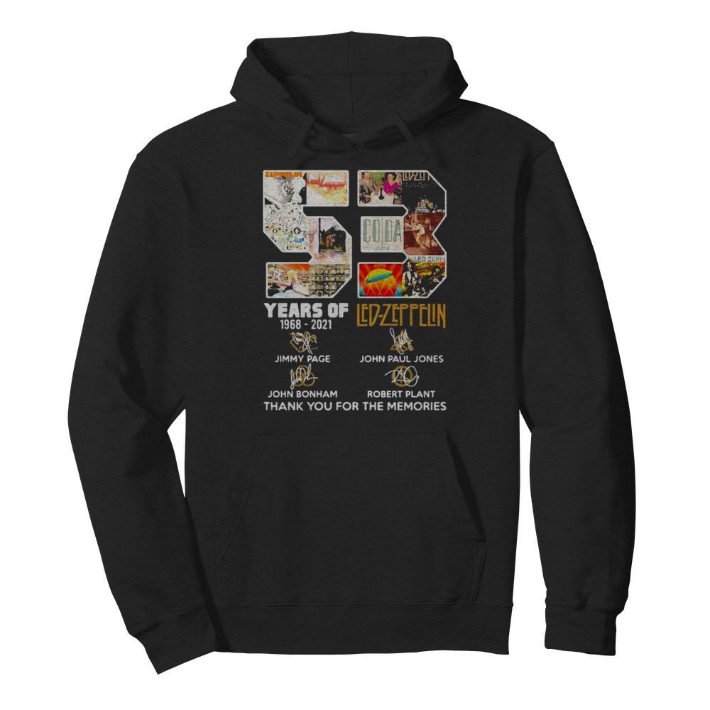 53 Years Of 1968 2021 led Zeppelin Thank You For The Memories  Unisex Hoodie