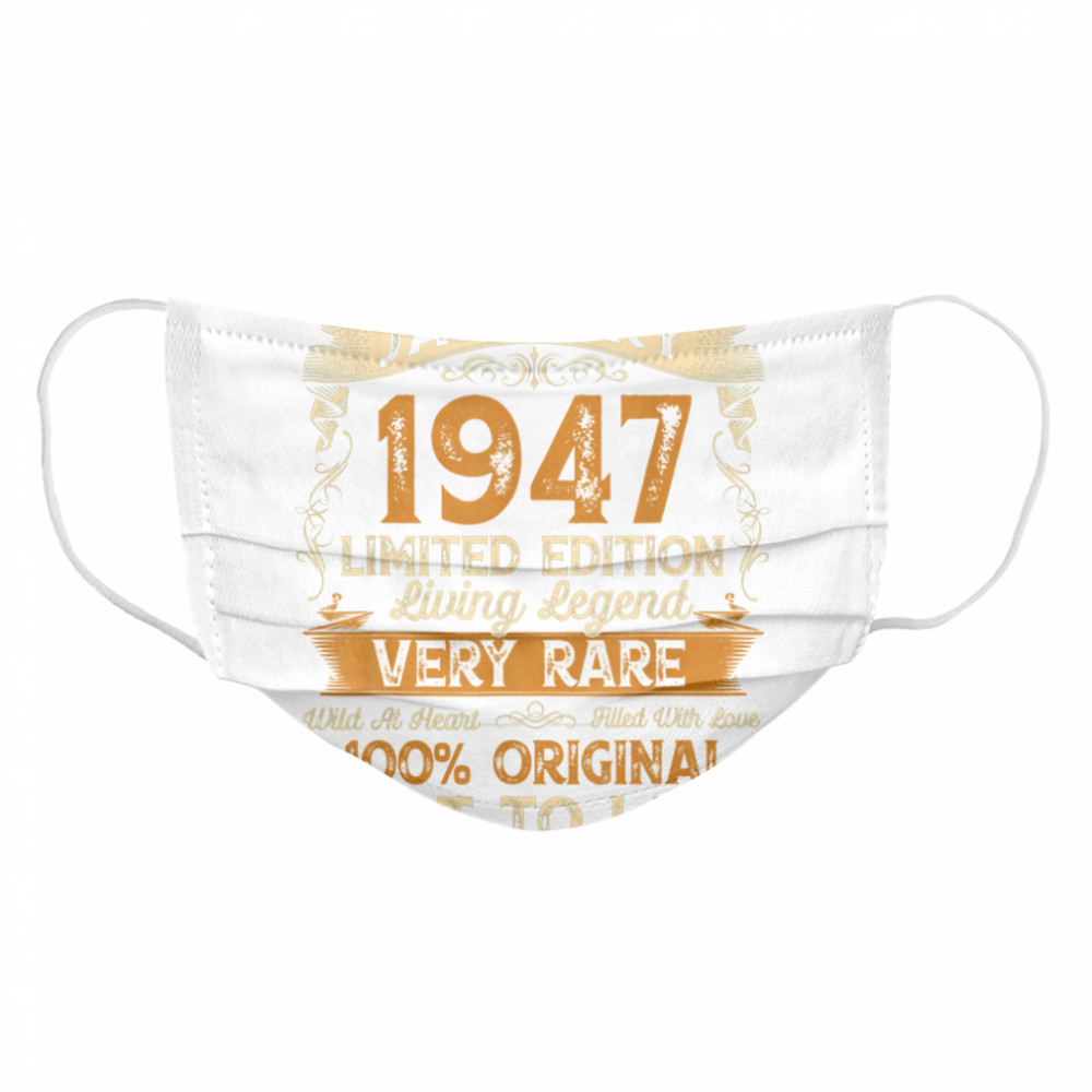 74th Birthday 74 Years Old Retro Vintage January 1947  Cloth Face Mask