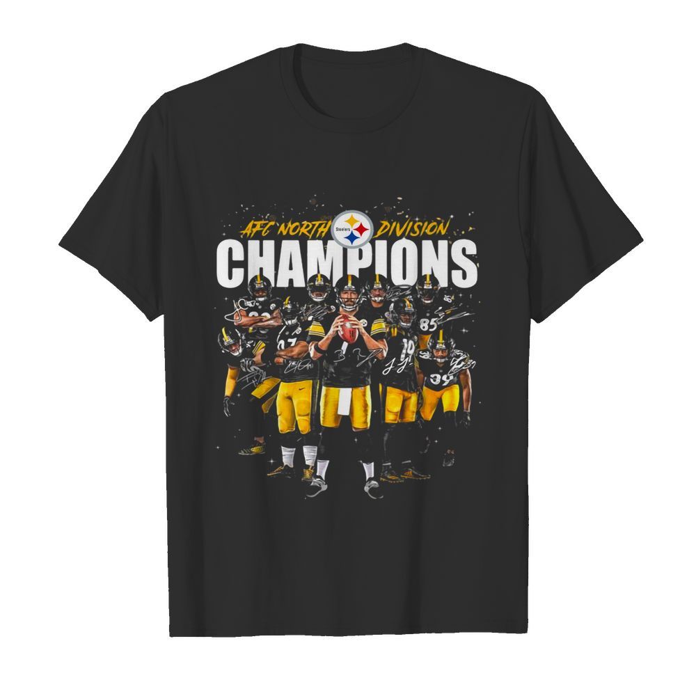 AFC North Division Champions Pittsburgh Steelers signatures shirt