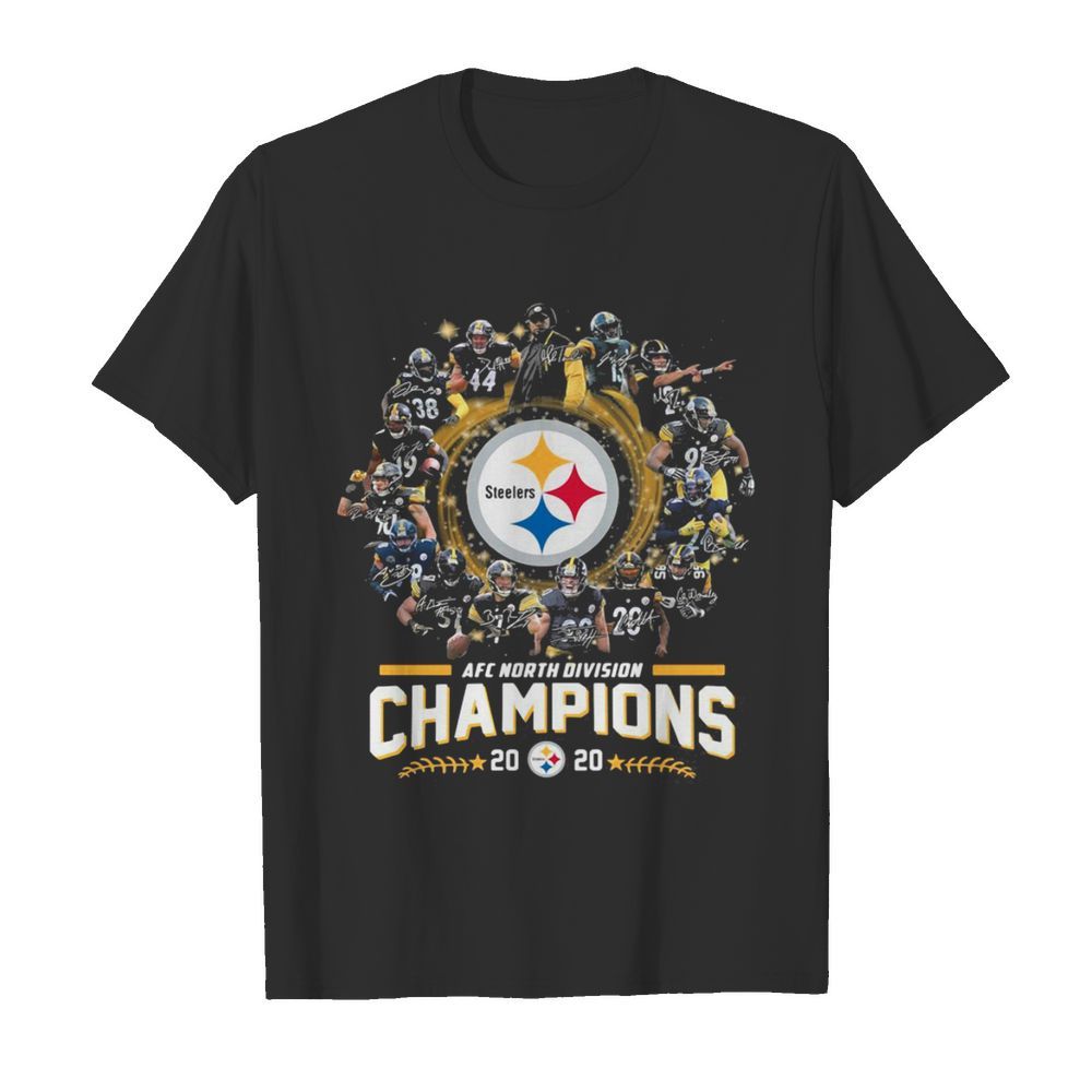 AFC north division Champions 2020 Pittsburgh Steelers signatures  Classic Men's T-shirt