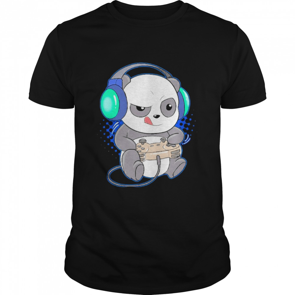 Adorable gaming panda  Classic Men's T-shirt