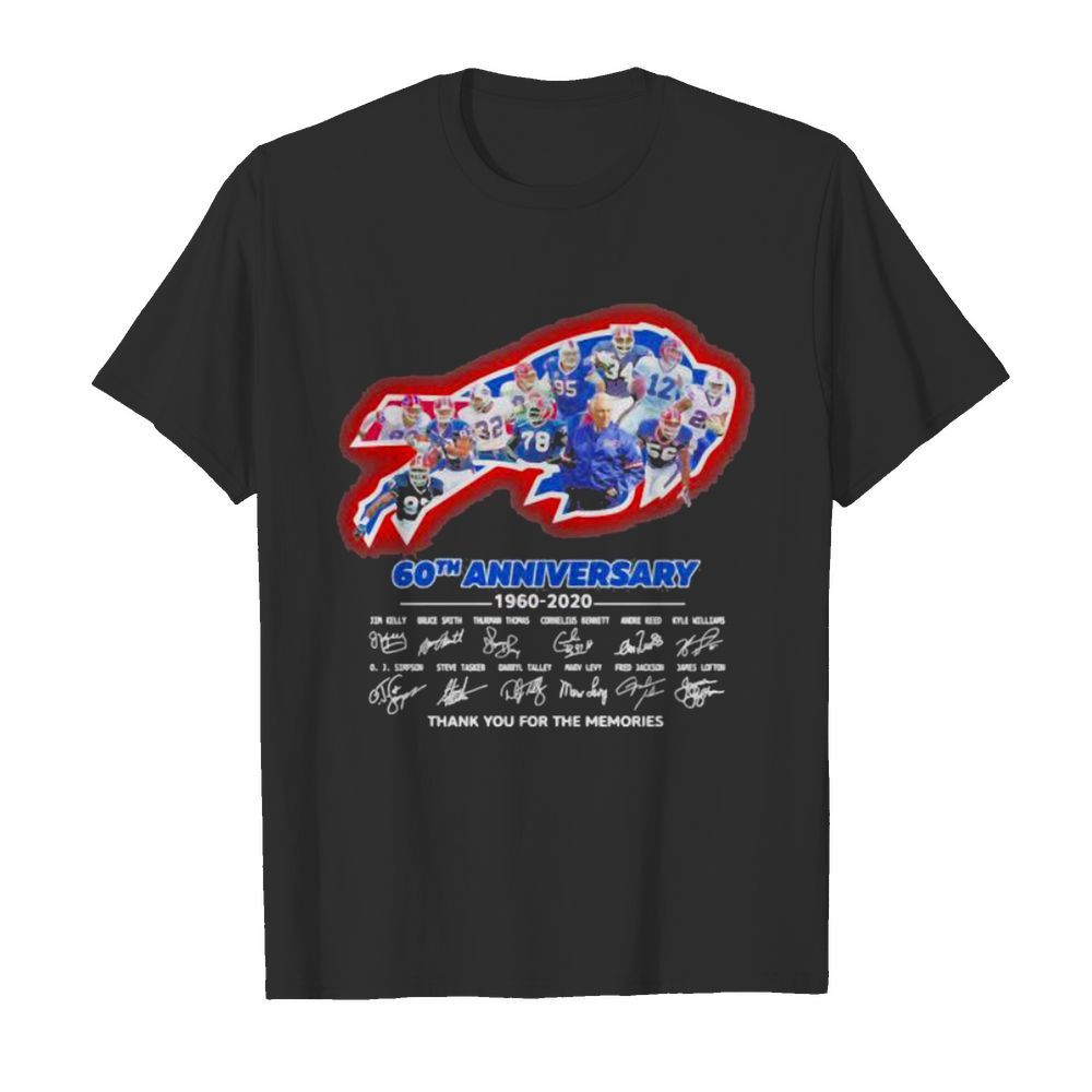 Afc East 60th Anniversary 1960 2020 Thank You For The Memories Signature shirt