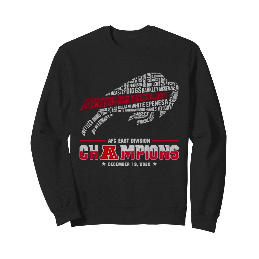 Afc East Division Champions December 2020 List City New York Symbol Buffalo  Unisex Sweatshirt