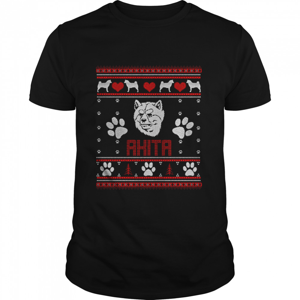 Akita Ugly Christmas Dog Lovers shirt