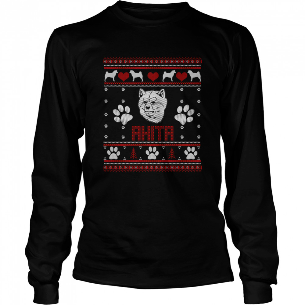 Akita Ugly Christmas  Long Sleeved T-shirt