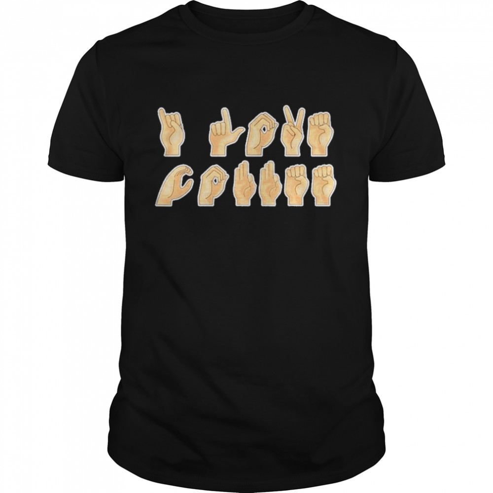 Asl I love coffee caffeine American sign language shirt