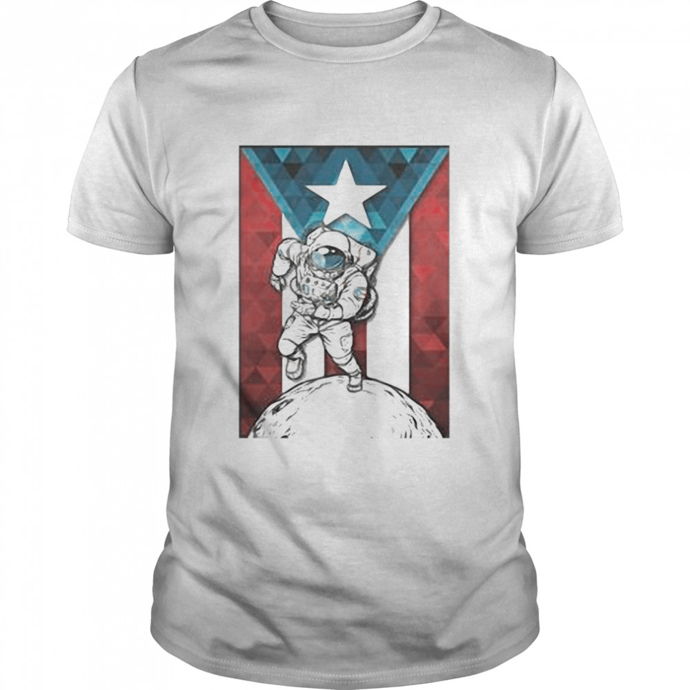 Astronaut Borincano Flag shirt