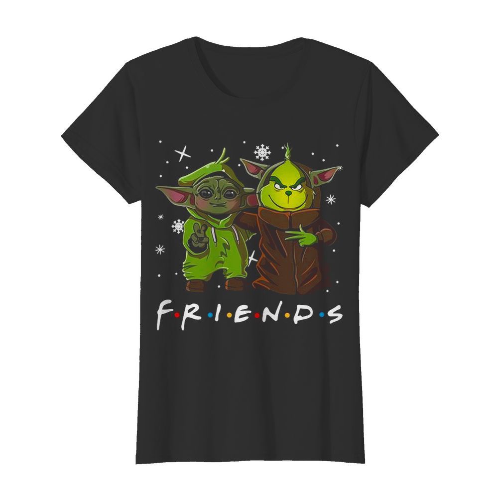 Baby Yoda And Baby Grinch Friends  Classic Women's T-shirt