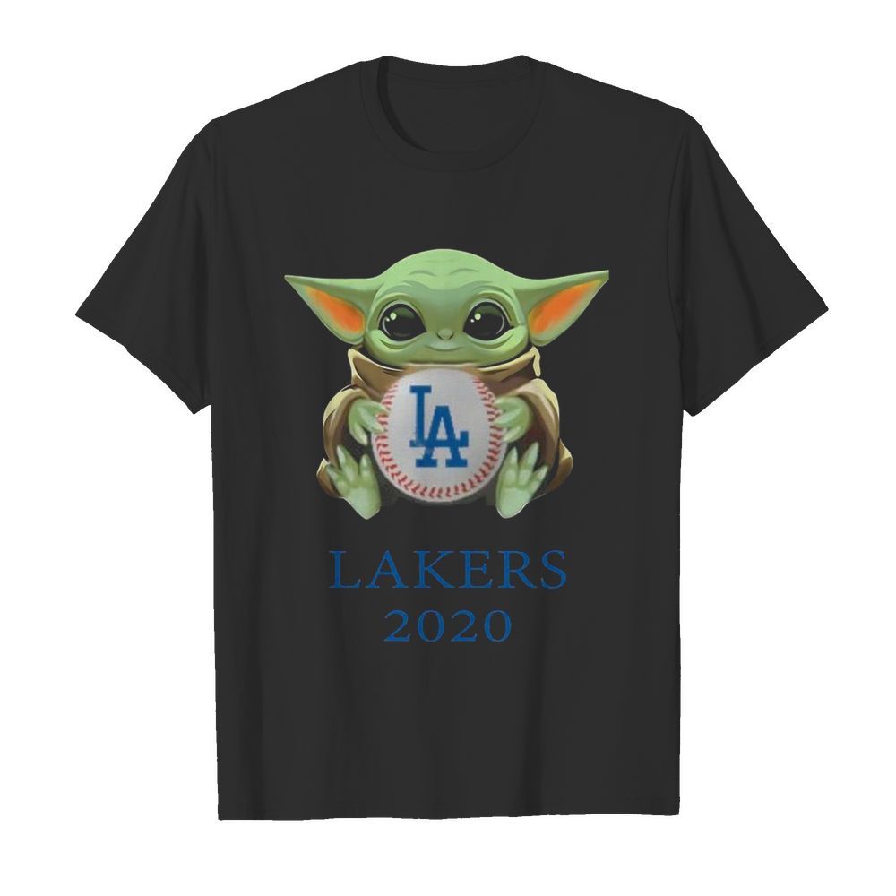 Baby Yoda Hug Baseball Los Angeles Lakers 2020 shirt