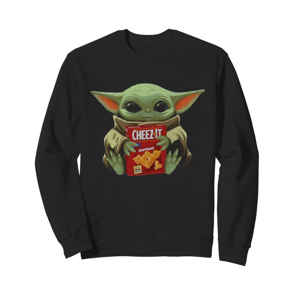 Baby Yoda Hugs Cheez It Box  Unisex Sweatshirt