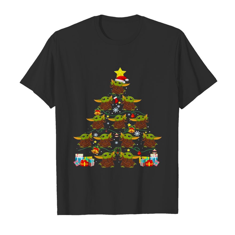 Baby Yoda Tree Merry Christmas Gift shirt