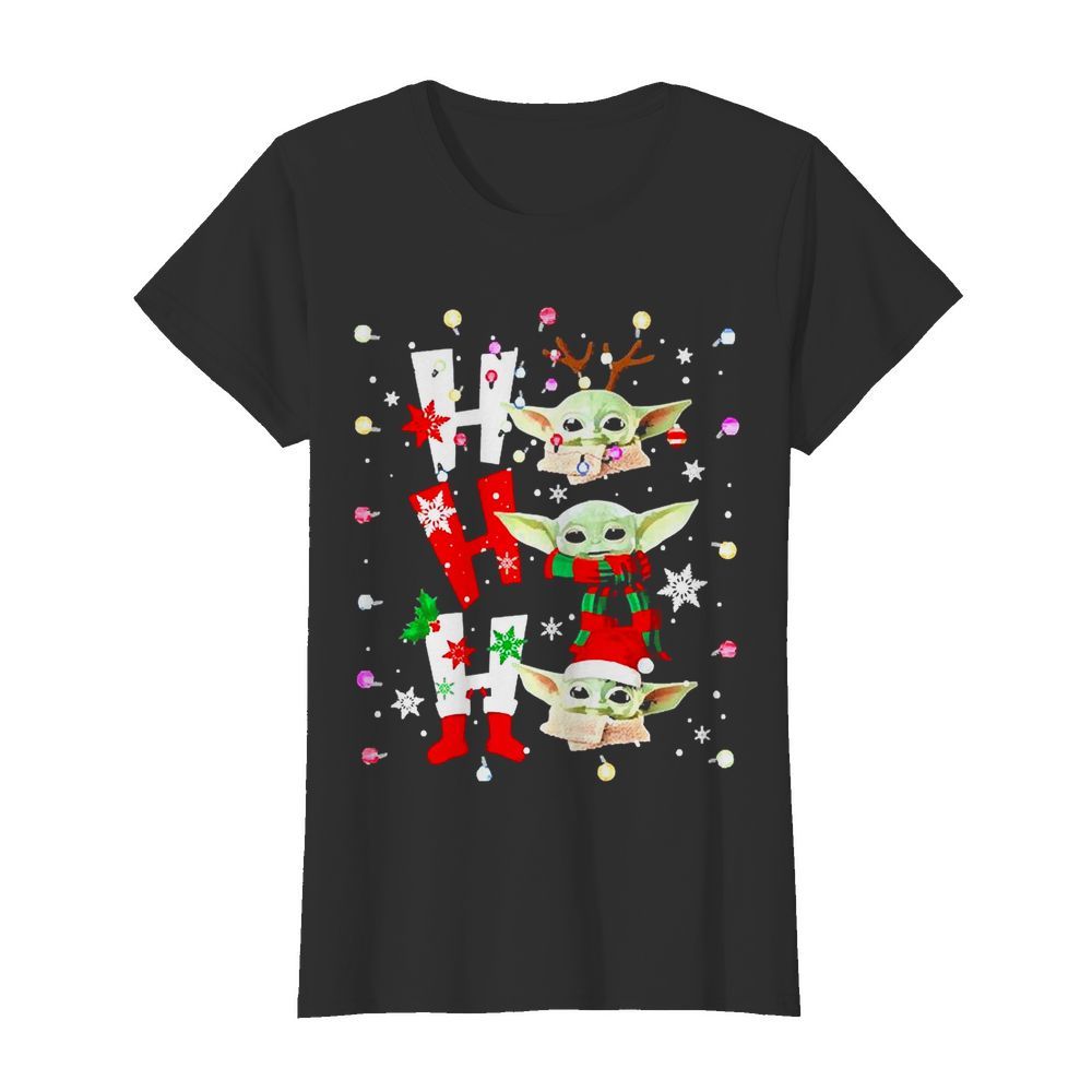 Baby Yoda ho ho ho Christmas  Classic Women's T-shirt