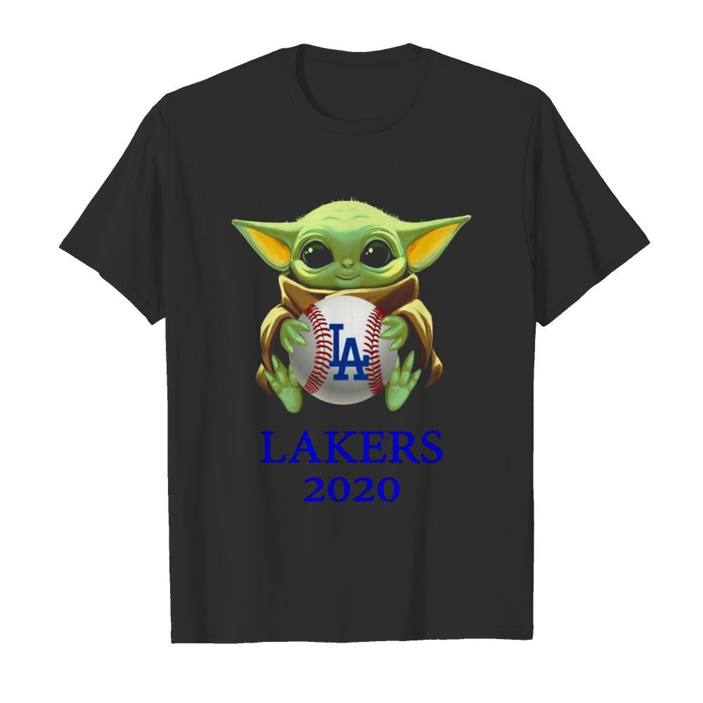 Baby Yoda hug Los Angeles Lakers 2020 t Classic Men's T-shirt