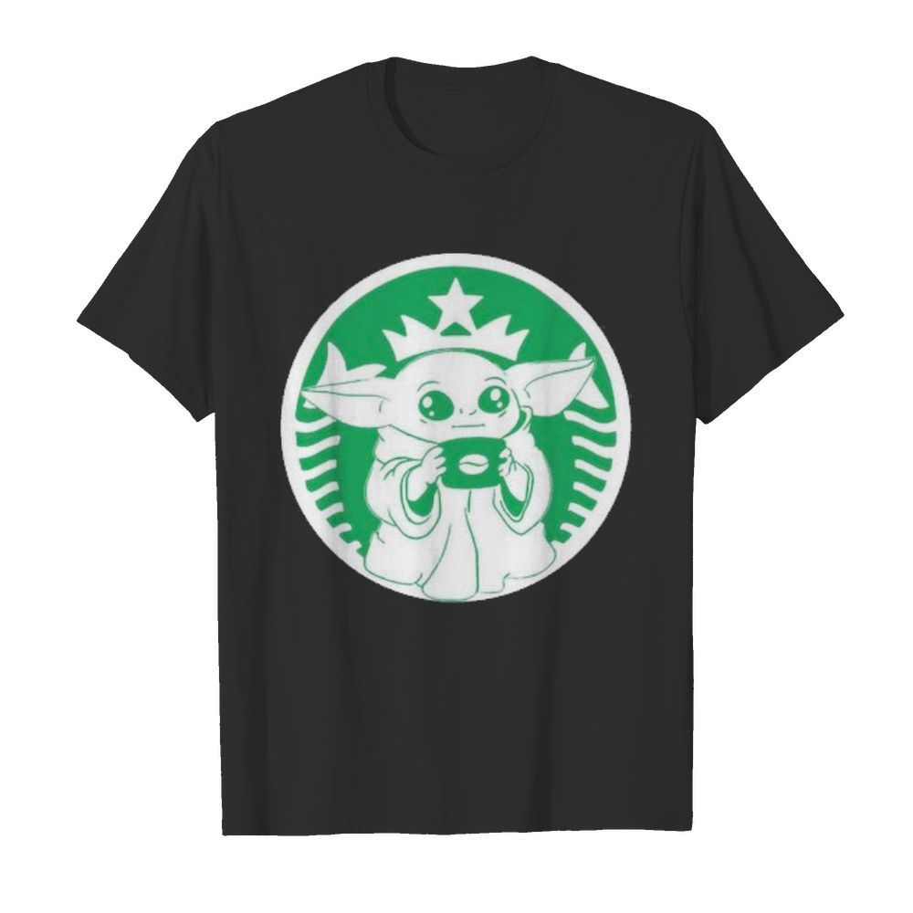 Baby yoda star wars coffee starbucks shirt