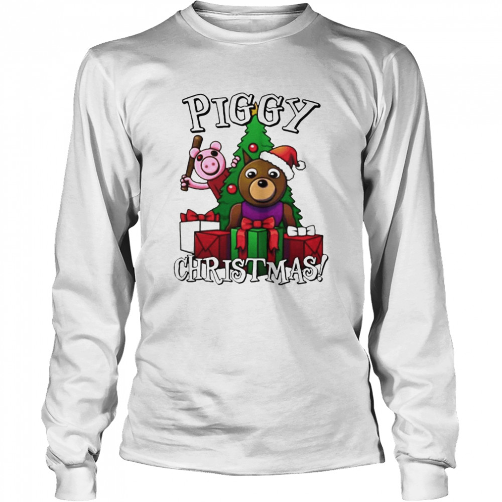 Bear and Pig piggy Christmas  Long Sleeved T-shirt