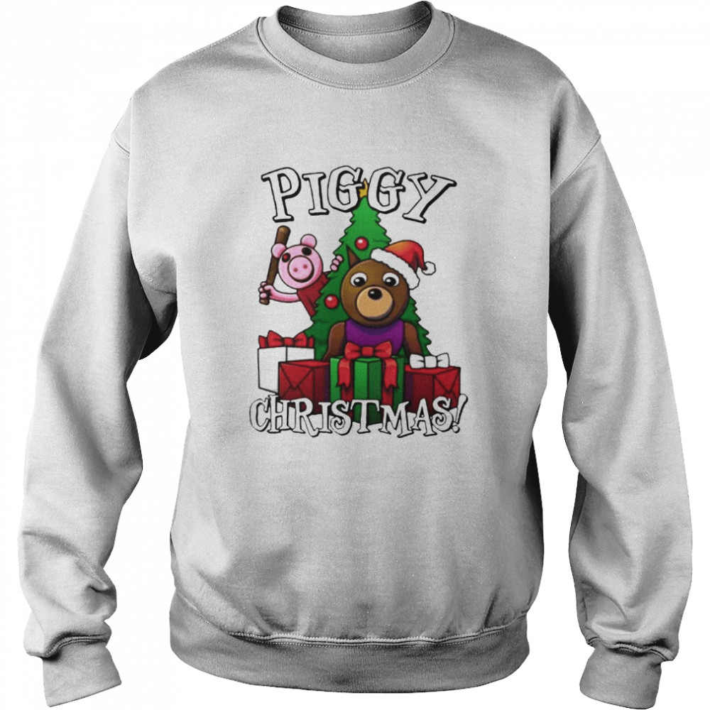 Bear and Pig piggy Christmas  Unisex Sweatshirt