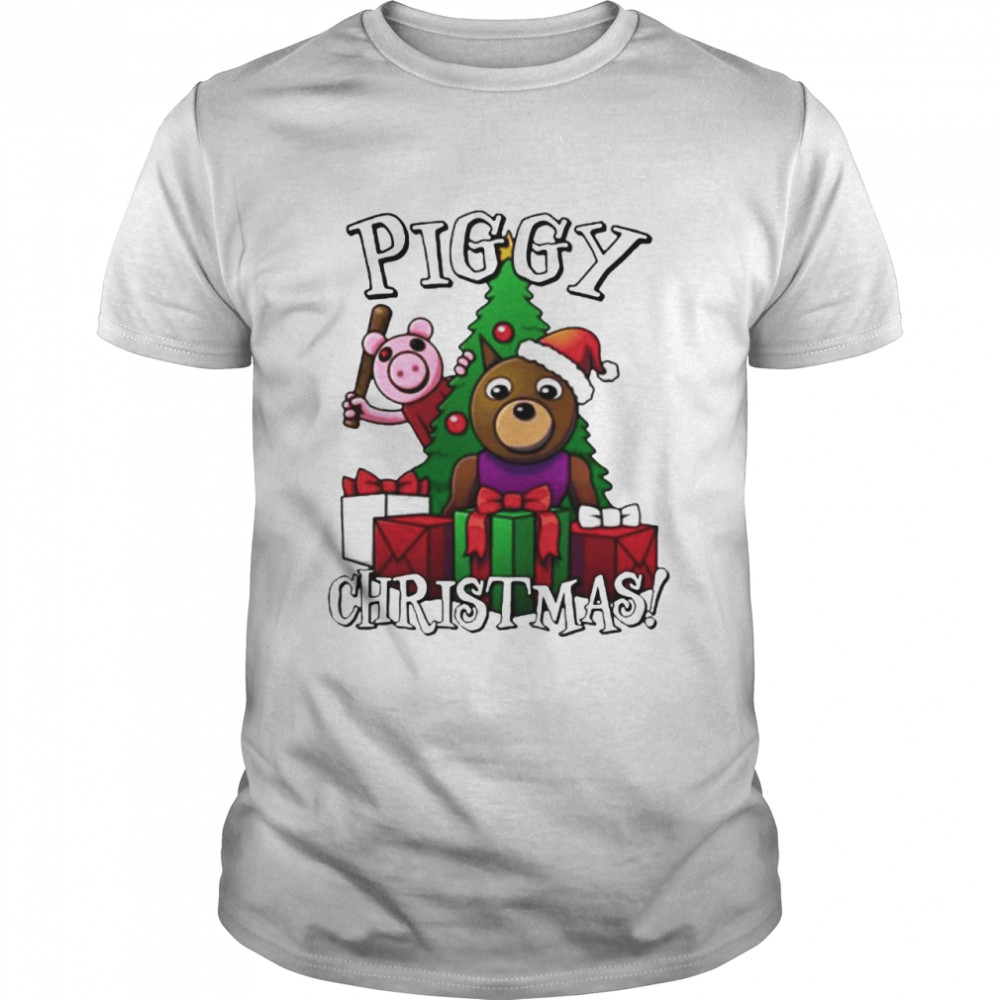 Bear and Pig piggy Christmas  Classic Men's T-shirt