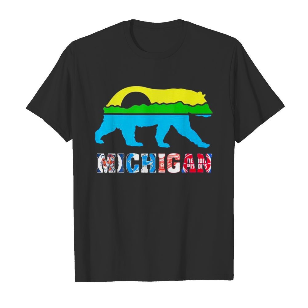 Bear michigan top sports teams shirt