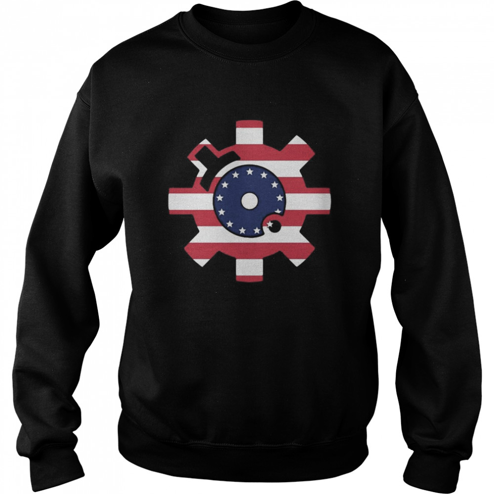 Betsy Ross Flag Bolt Face American Flag  Unisex Sweatshirt