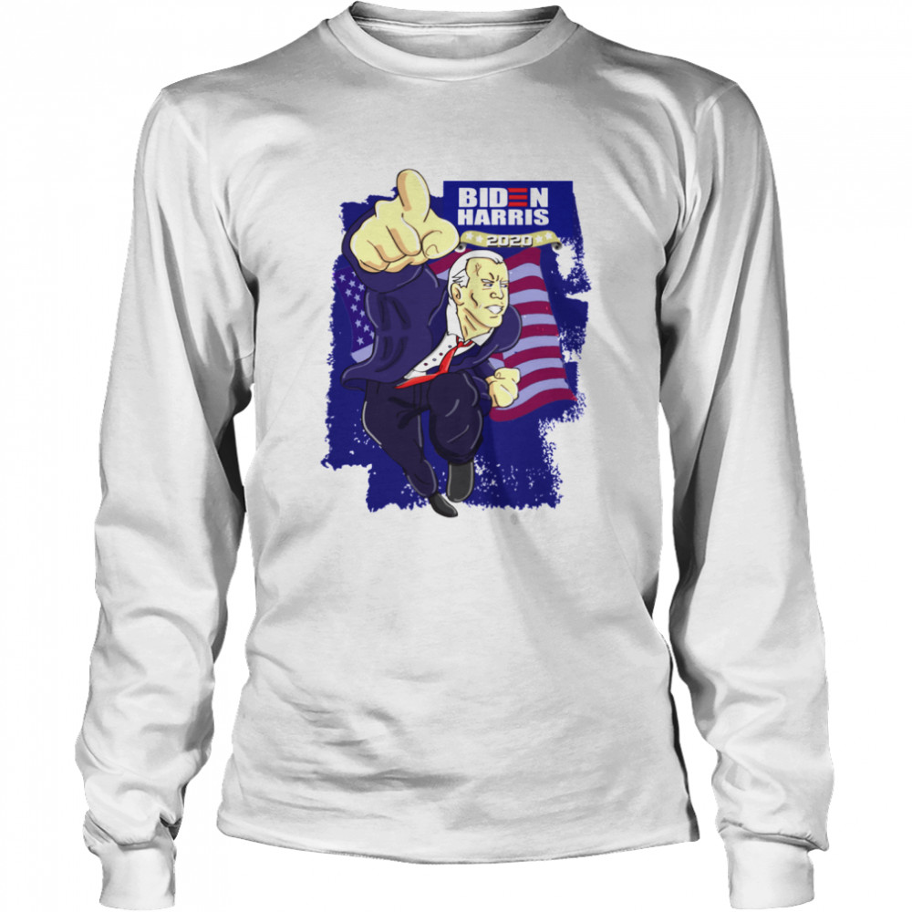 Biden Harris 2020 American Flag  Long Sleeved T-shirt